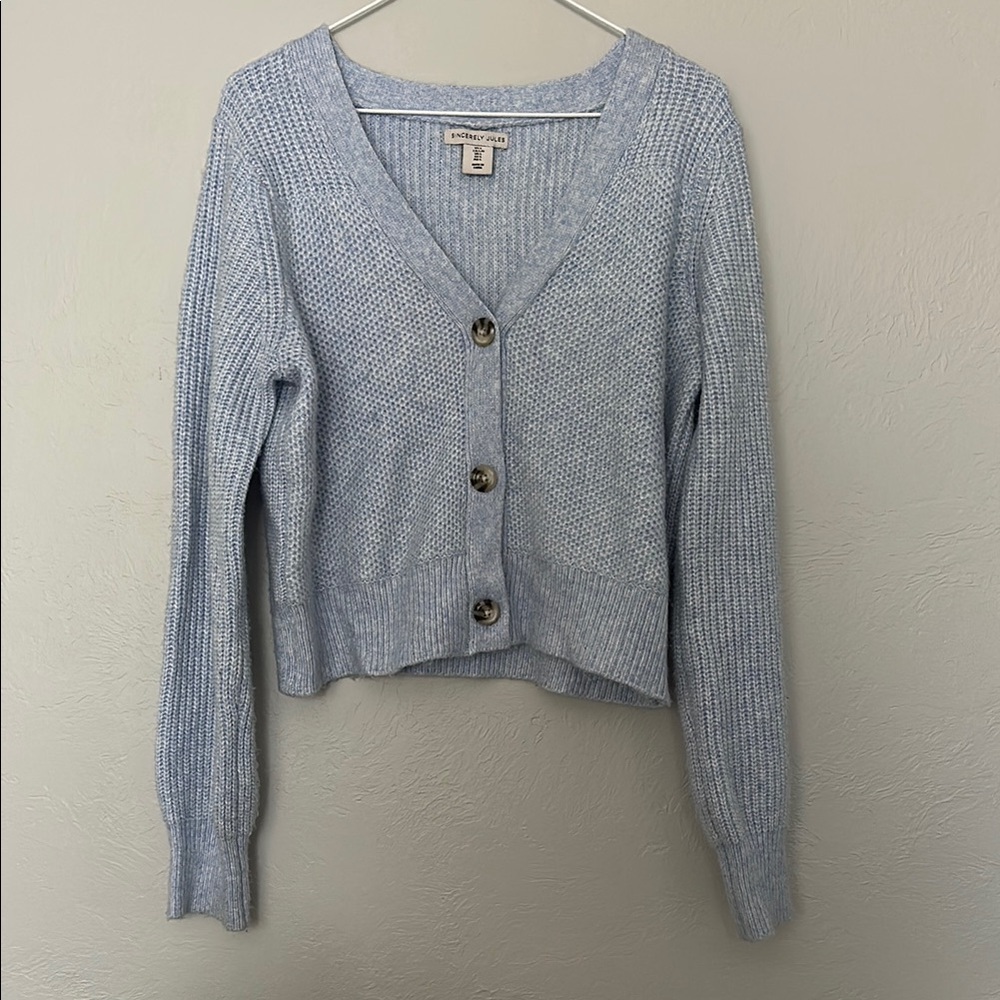 Light Blue Cardigan Sweater
